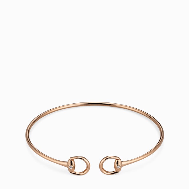 Horsebit 18k diamond cuff bracelet