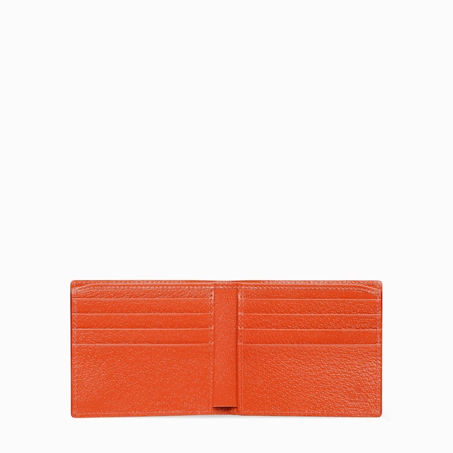 Cartera dos pliegues, GG e interior naranja