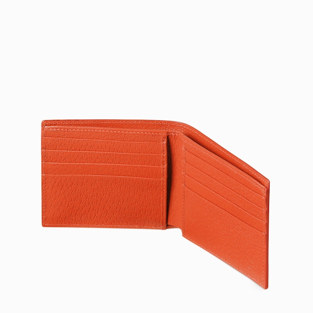 Cartera dos pliegues, GG e interior naranja
