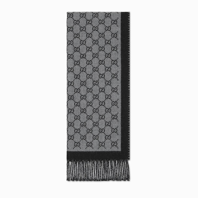 GG wool jacquard scarf