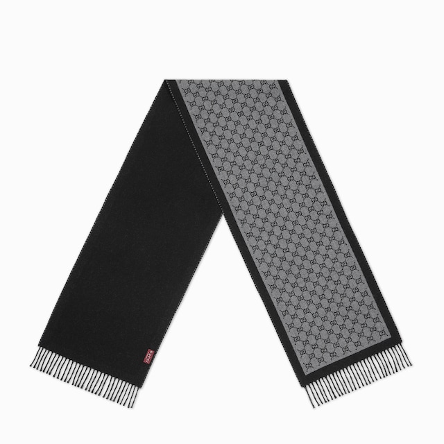 GG wool jacquard scarf