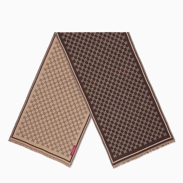 GG wool jacquard scarf