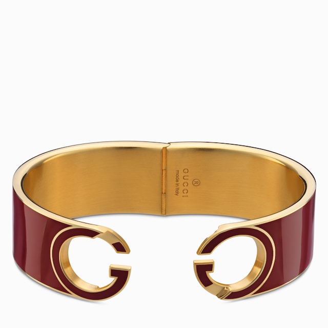 Gucci Interlocking enamel cuff bracelet