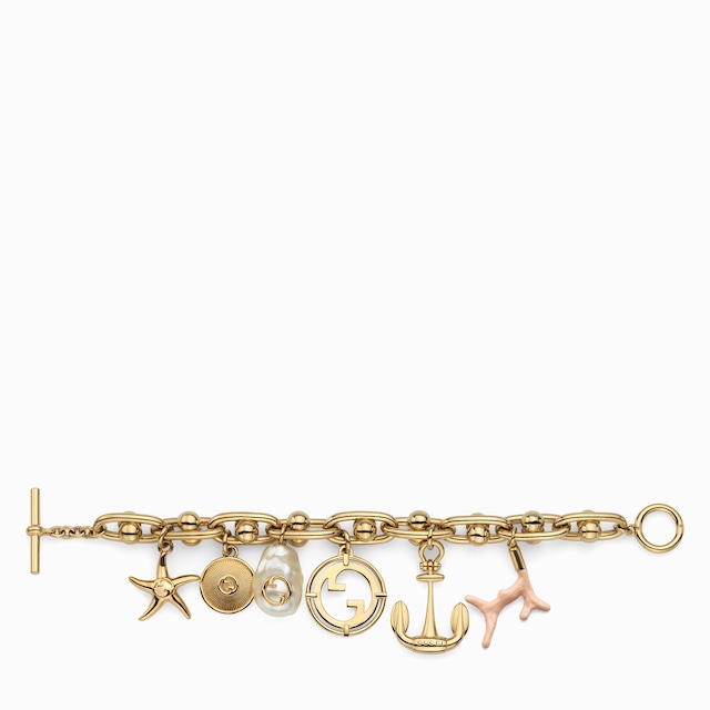 سوار على شكل سلسلة مع رموز Gucci