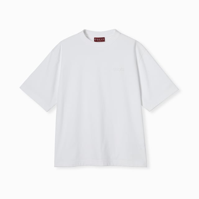 Cotton jersey T-shirt with embroidery