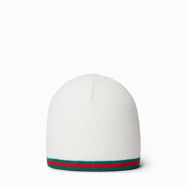 Gorro punto de algodón con tribanda Web bebé
