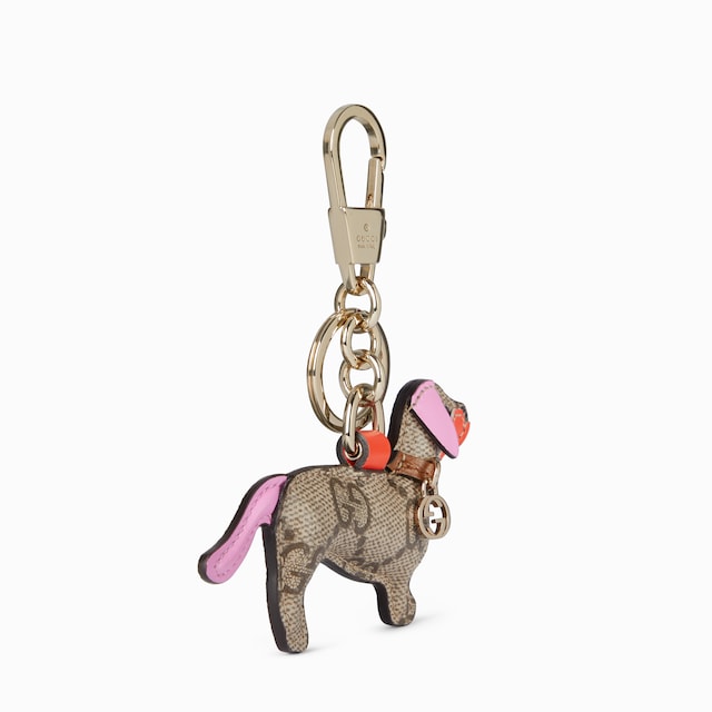 Dog-shaped bag charm