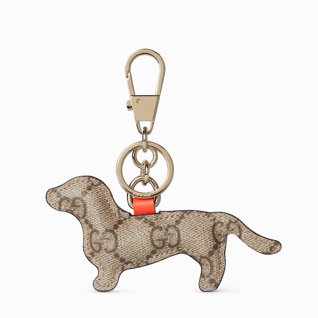 Dog-shaped bag charm