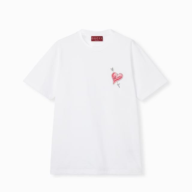 Cotton jersey T-shirt with patch