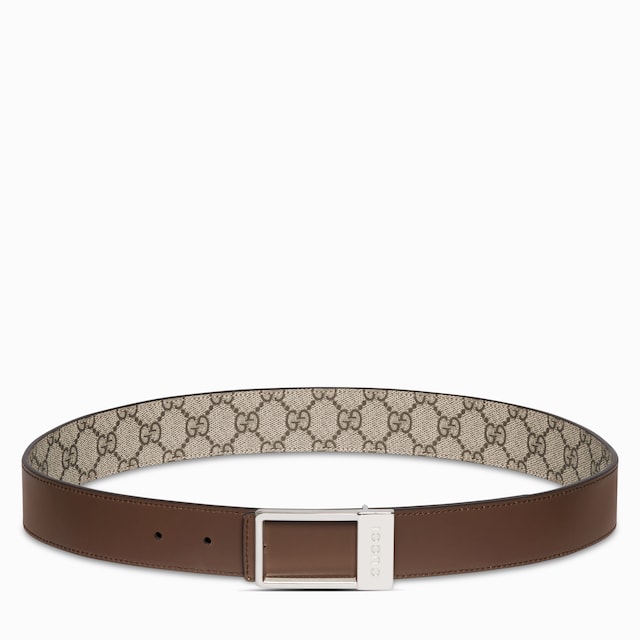 Reversible belt with rectangular buckle