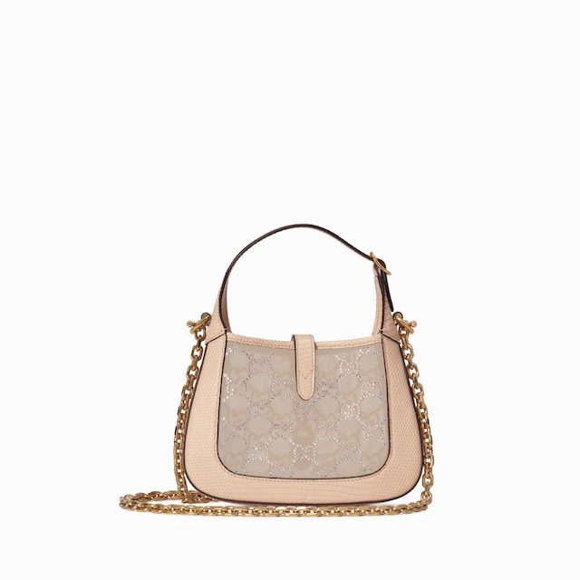 Jackie 1961 mini crystal GG lizard bag