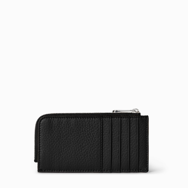 Zip card case with logo