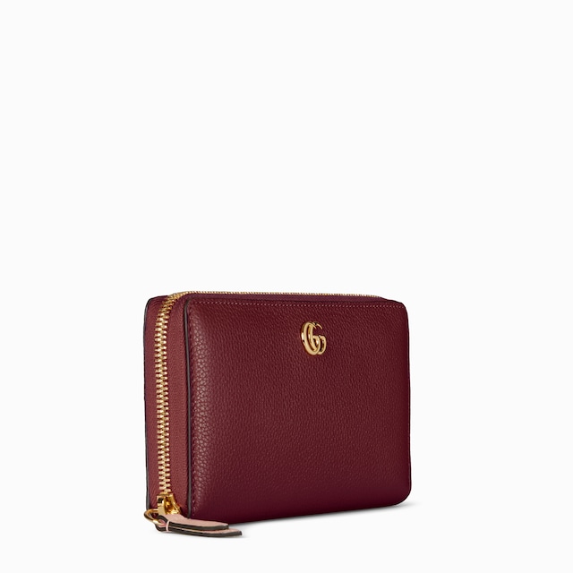 Bi-color GG Marmont zip around wallet