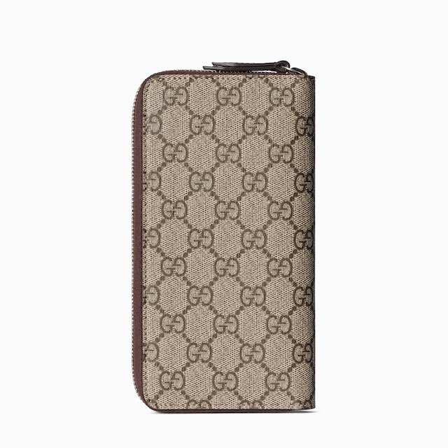 Portefeuille zippé bicolore