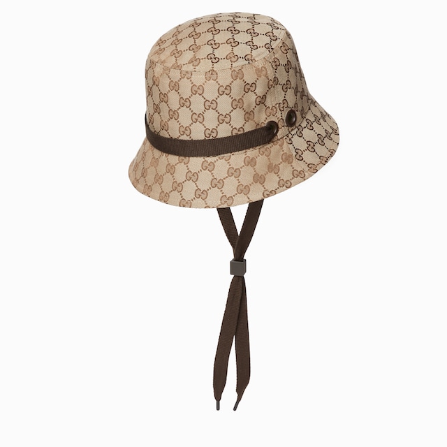 GG canvas bucket hat with tie