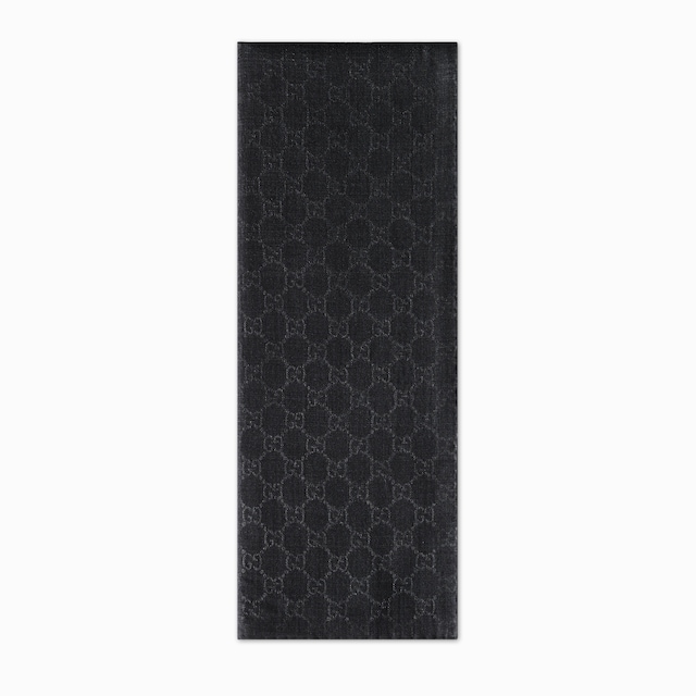 GG wool and silk jacquard stole