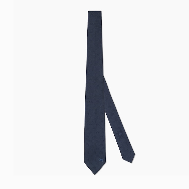 Equestrian silk jacquard tie