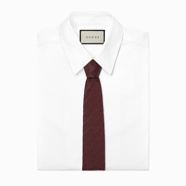 Equestrian silk jacquard tie