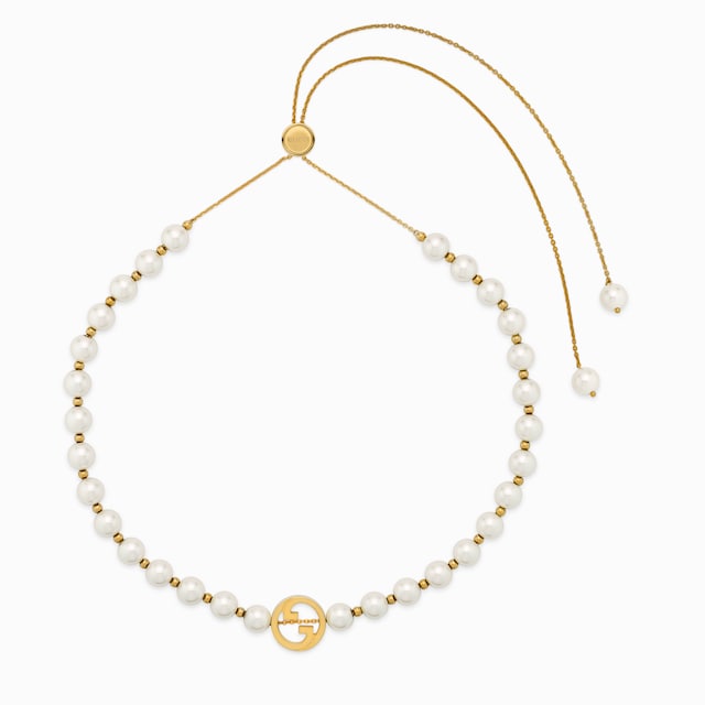 Gucci Interlocking pearl necklace