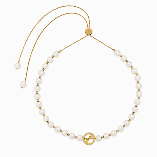 Gucci Interlocking pearl necklace