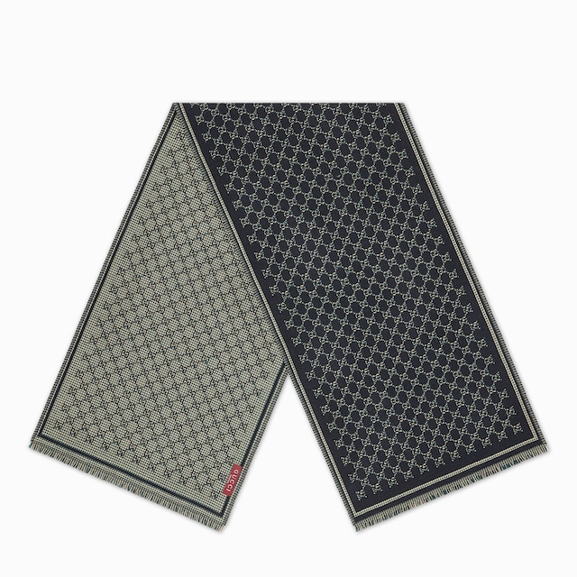 GG wool jacquard scarf