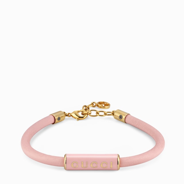 Gucci Interlocking pearl bracelet in light gold-toned brass