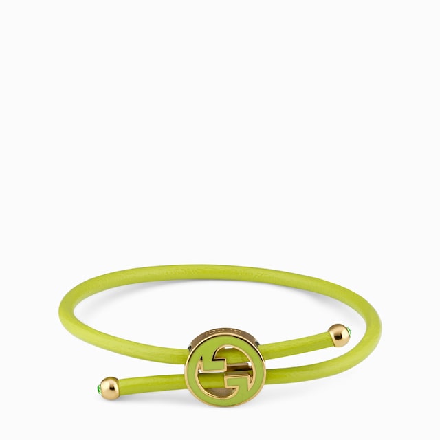 Bracelet with enamel Round Interlocking G