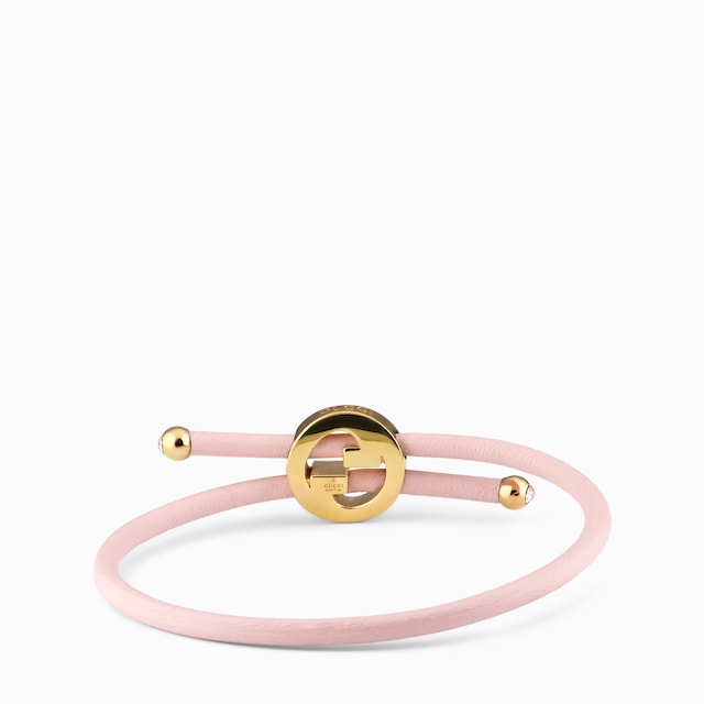 Bracelet with enamel Round Interlocking G
