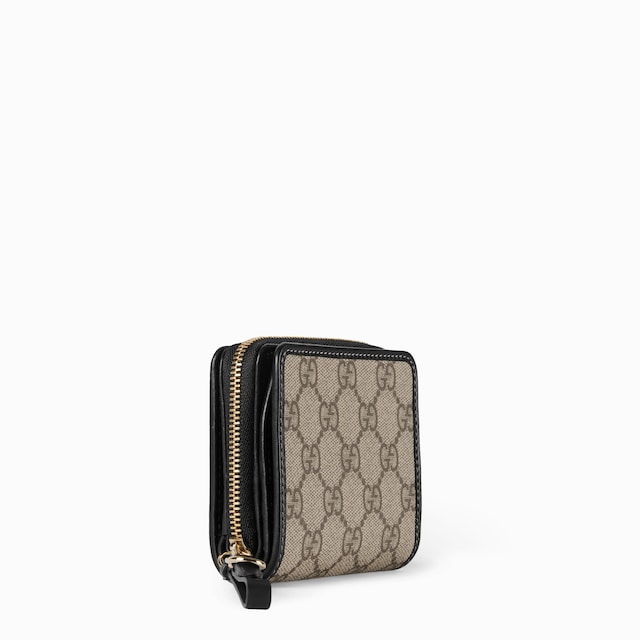 GG Emblem zip mini wallet