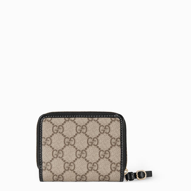 GG Emblem zip mini wallet