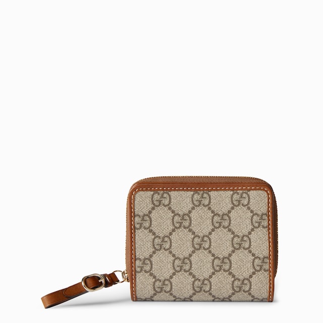 GG Emblem zip mini wallet