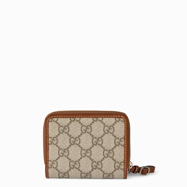GG Emblem zip mini wallet