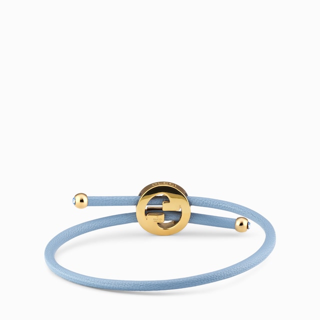 Bracelet with enamel Round Interlocking G