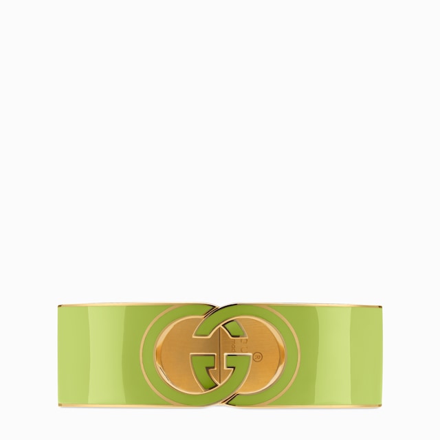 Gucci Interlocking enamel cuff bracelet