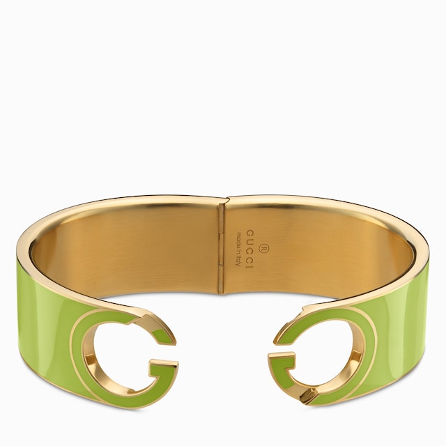Gucci Interlocking enamel cuff bracelet