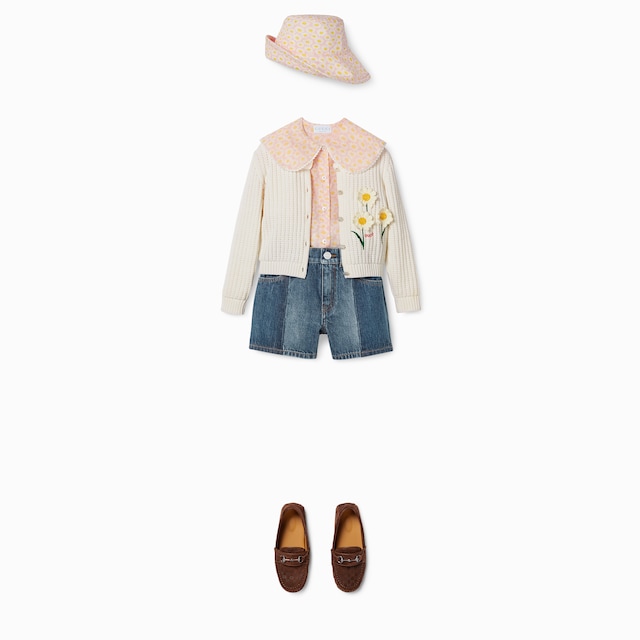 Short infantil de denim