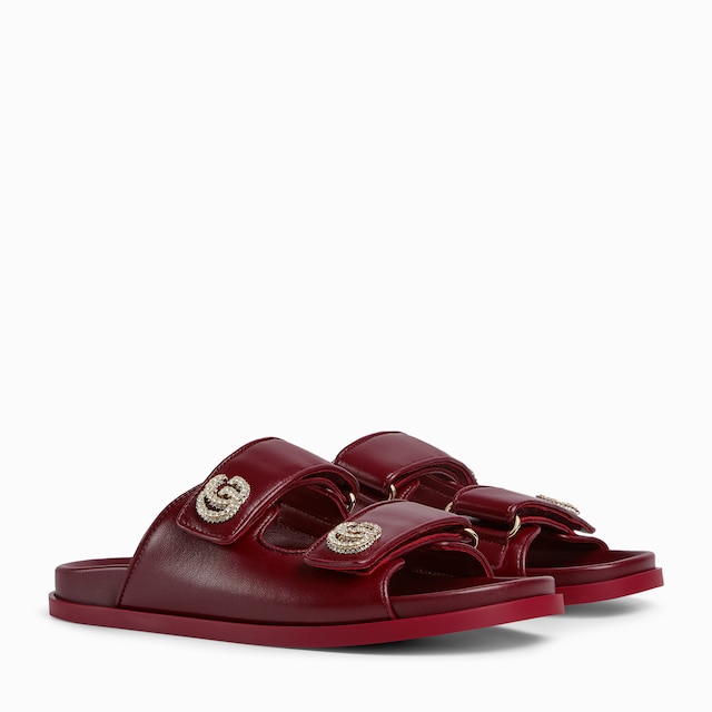 Women's sandal with crystal Double G