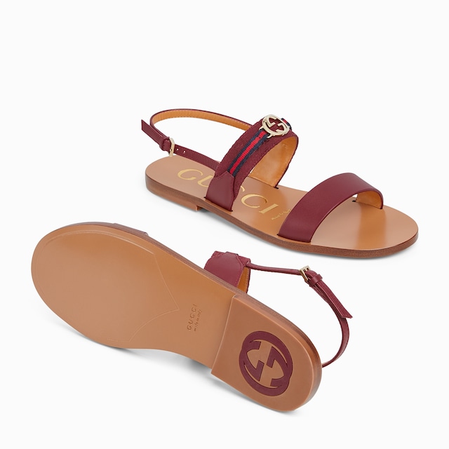 サンダル・ミュール GUCCI Women Sandals 816797 FAD9C 9745 Beige Women's GG platform sandal in beige and dark brown Original