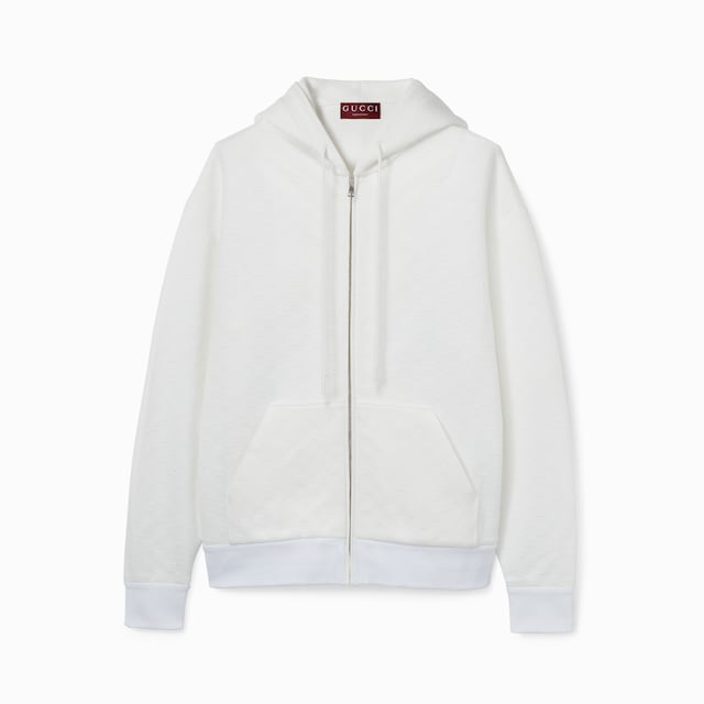 Embossed GG technical jersey zip jacket
