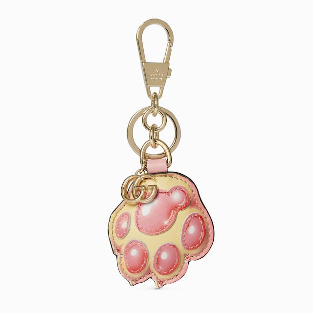 グッチ　チャーム（パンダ） パンダ シェイプ チャームベージュ＆ダークブラウン キャンバス