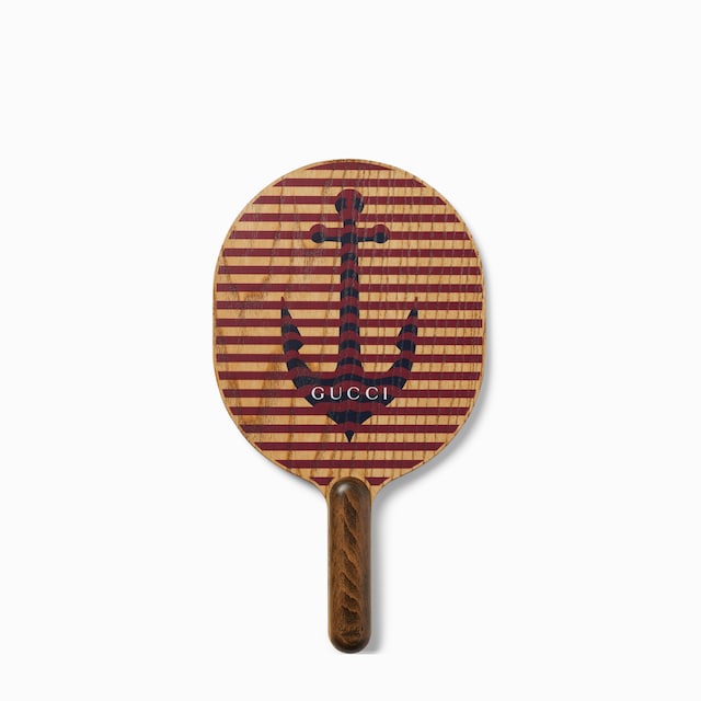 Wooden beach racket and ball set