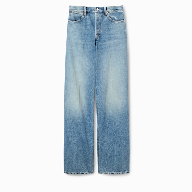 Wide leg denim pants