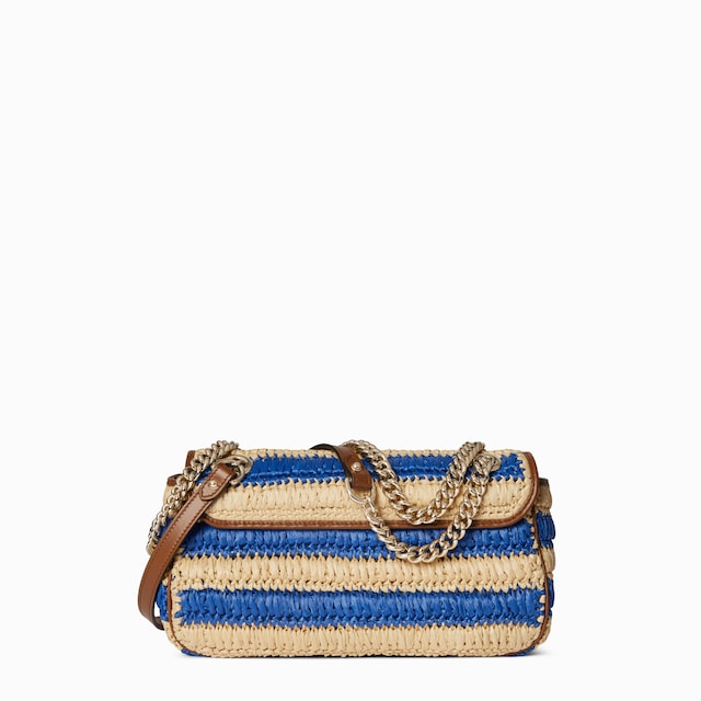 Mittelgroße, geflochtene GG Marmont Schultertasche