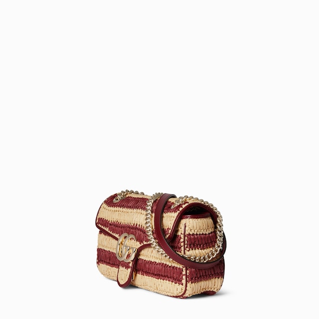 Mittelgroße, geflochtene GG Marmont Schultertasche