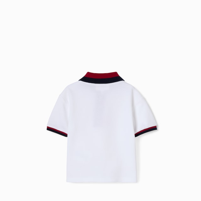 Baby cotton polo shirt with Web