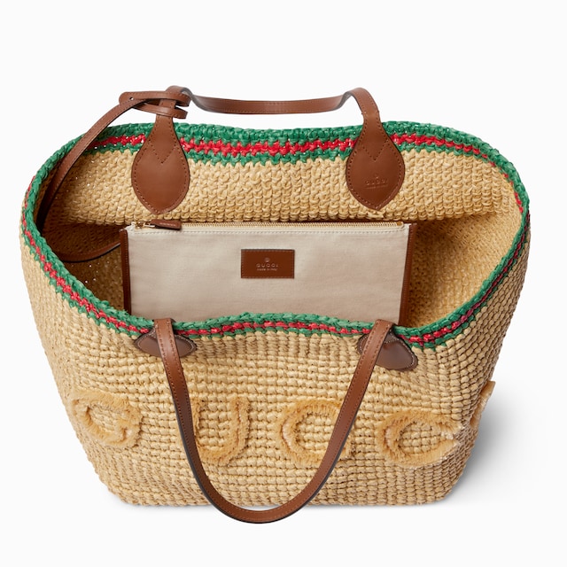 Woven medium tote bag
