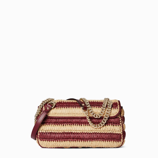 Mittelgroße, geflochtene GG Marmont Schultertasche