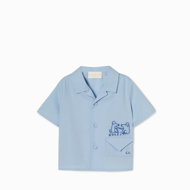 Baby cotton shirt with embroidery