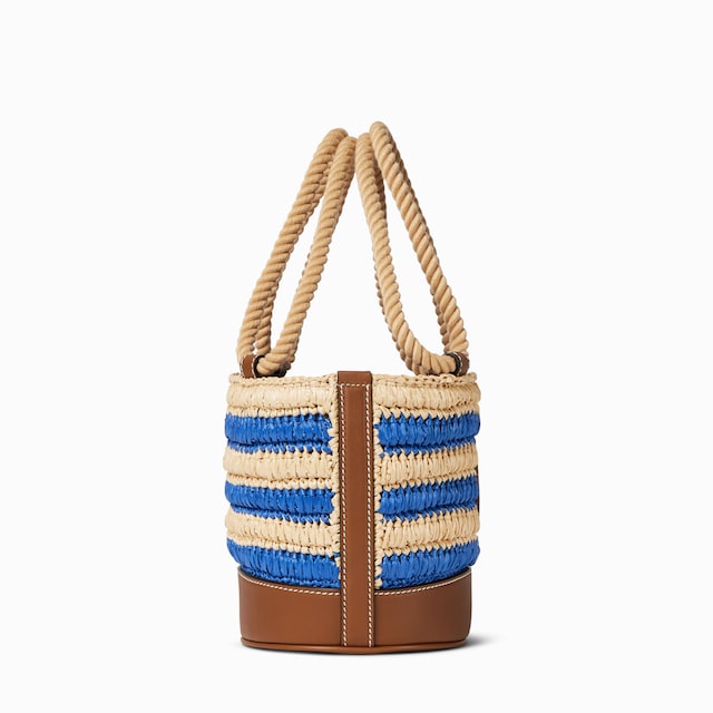 Mini borsa a secchiello intrecciata

