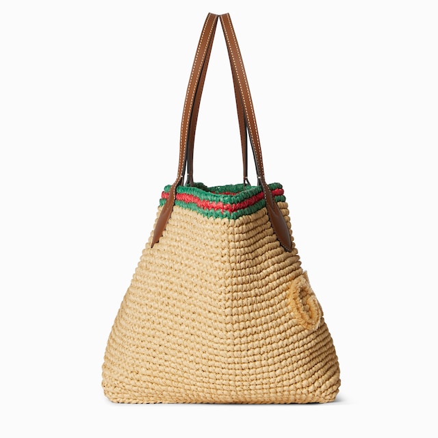 Woven medium tote bag